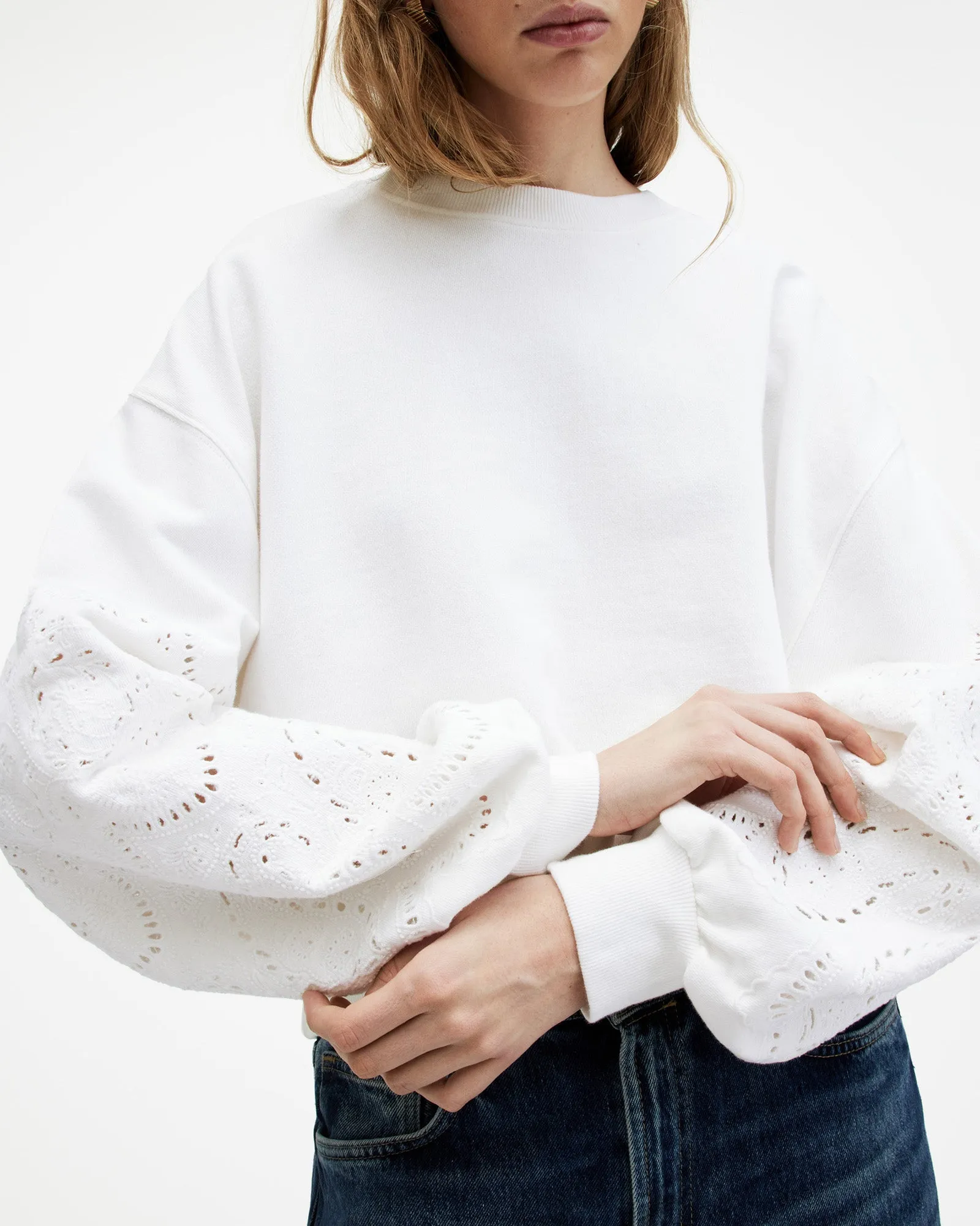 Agata Relaxed Fit Broderie Sweatshirt