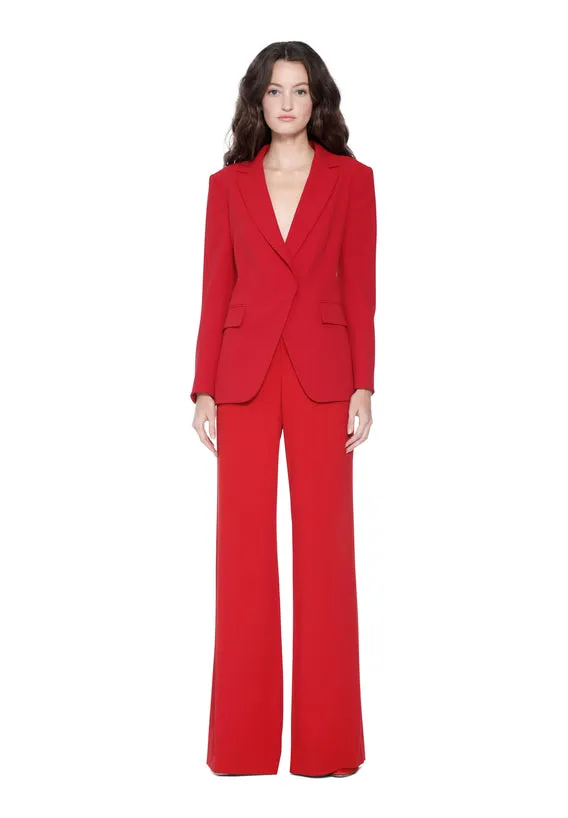 ALICE   OLIVIA - Helena Roll Sleeve Blazer Ruby