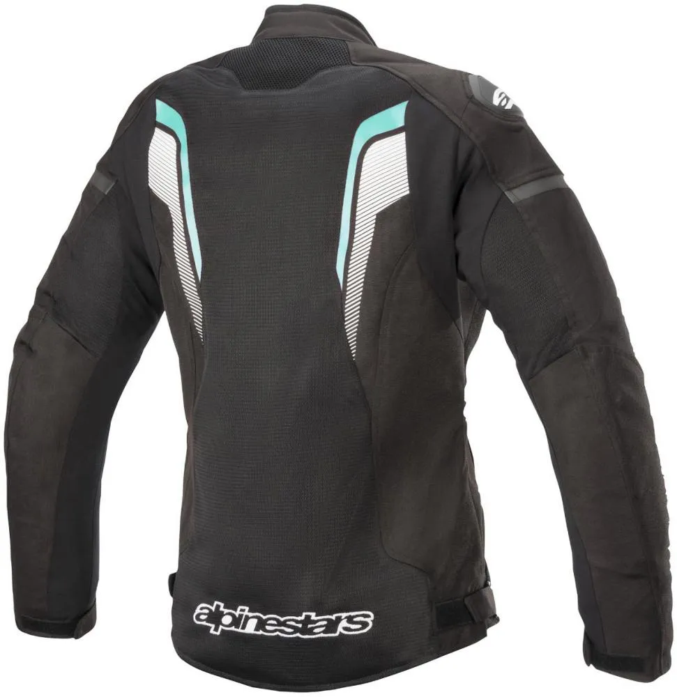 Alpinestars Women’s Stella T-GP Plus R v3 Airflow Black, White and Teal Textile Jacket