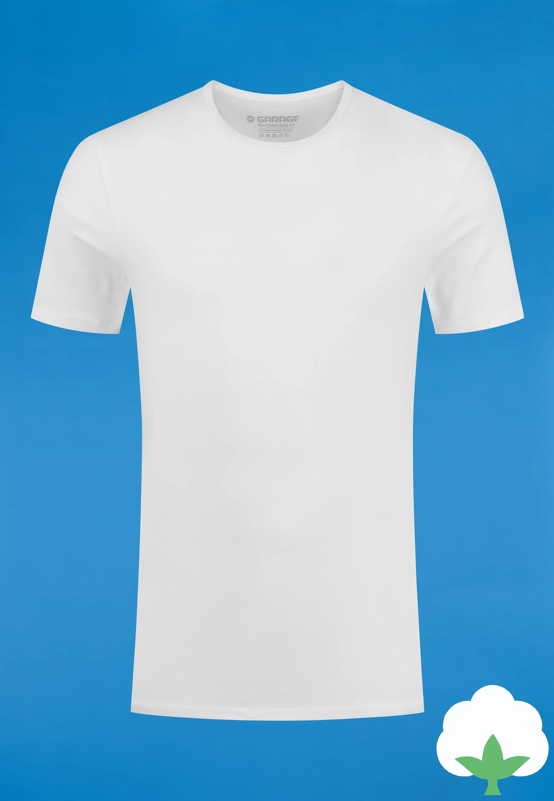 Bio-cotton Bodyfit 2-pack T-shirt O-neck - White