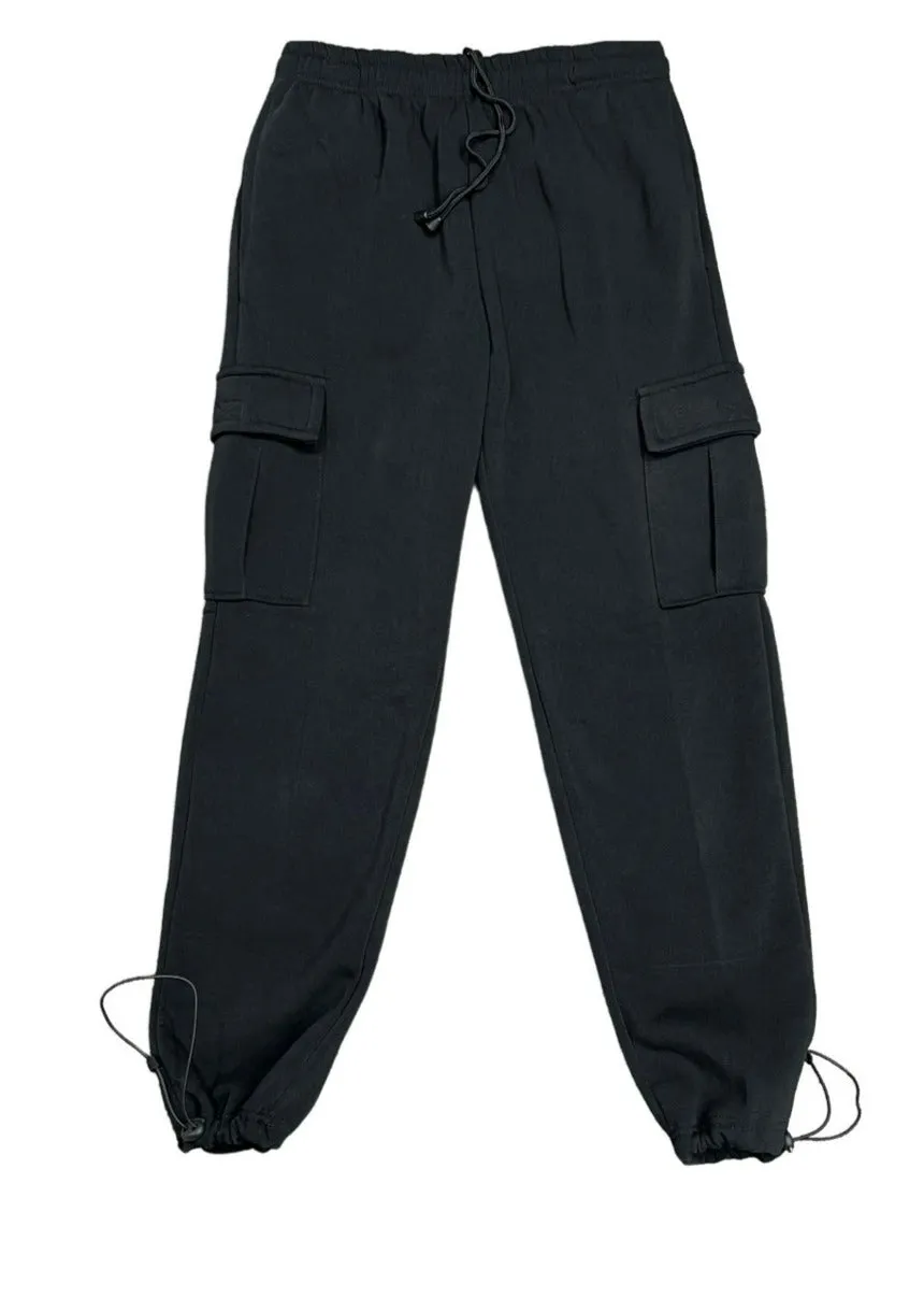 Black Men's Sweatpants Cargo Pants 2 Side Pockets