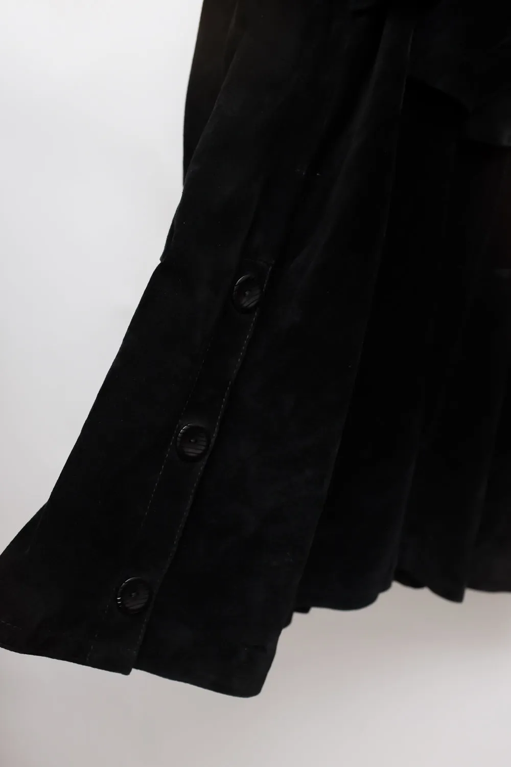 BLACK SUEDE LEATHER COAT