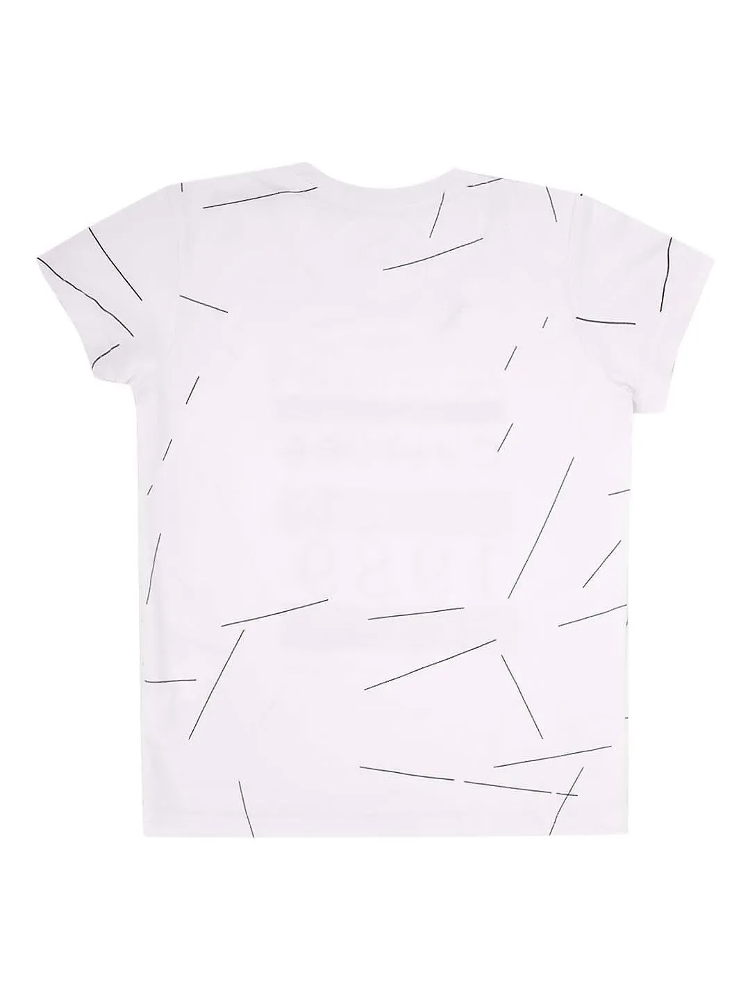 Boys Casual White Half Sleeve  T-Shirt