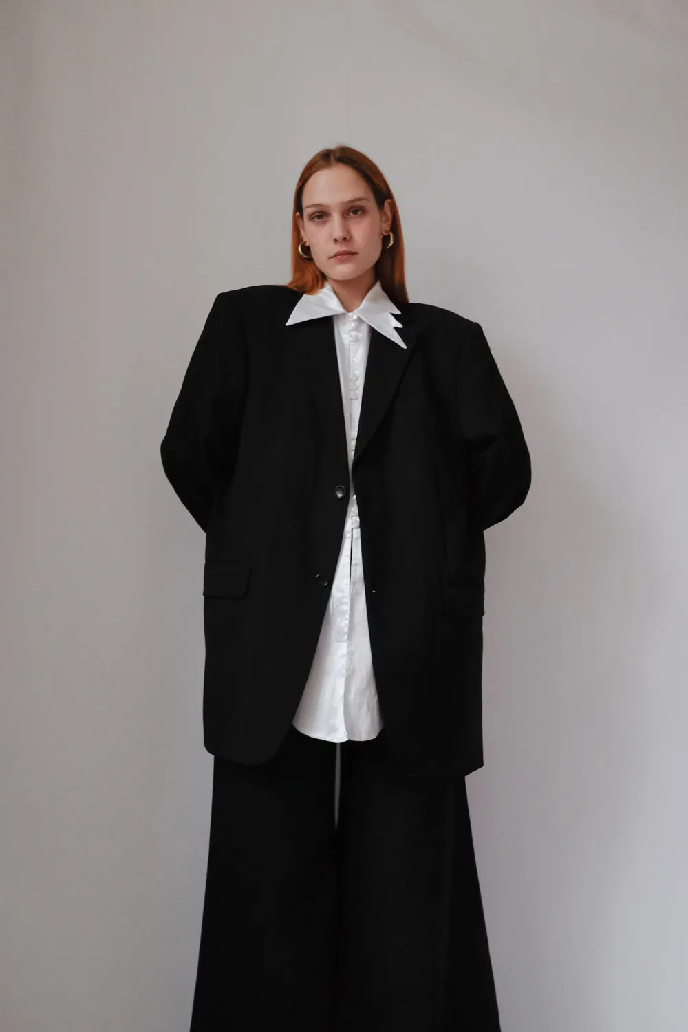 CERRUTI 1881 VINTAGE OVERSIZED PURE WOOL BLAZER