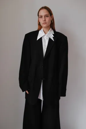 CERRUTI 1881 VINTAGE OVERSIZED PURE WOOL BLAZER