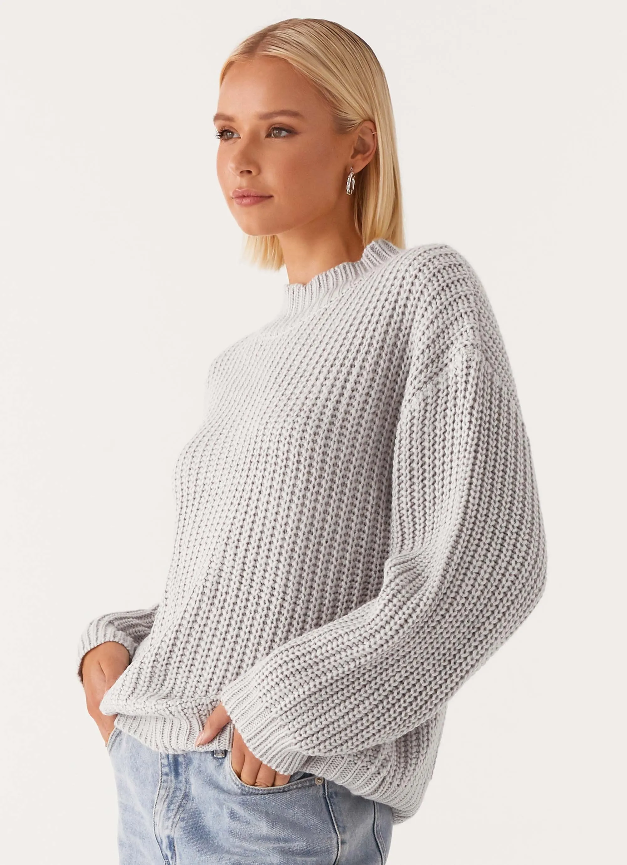 Chester Knit Sweater - Grey