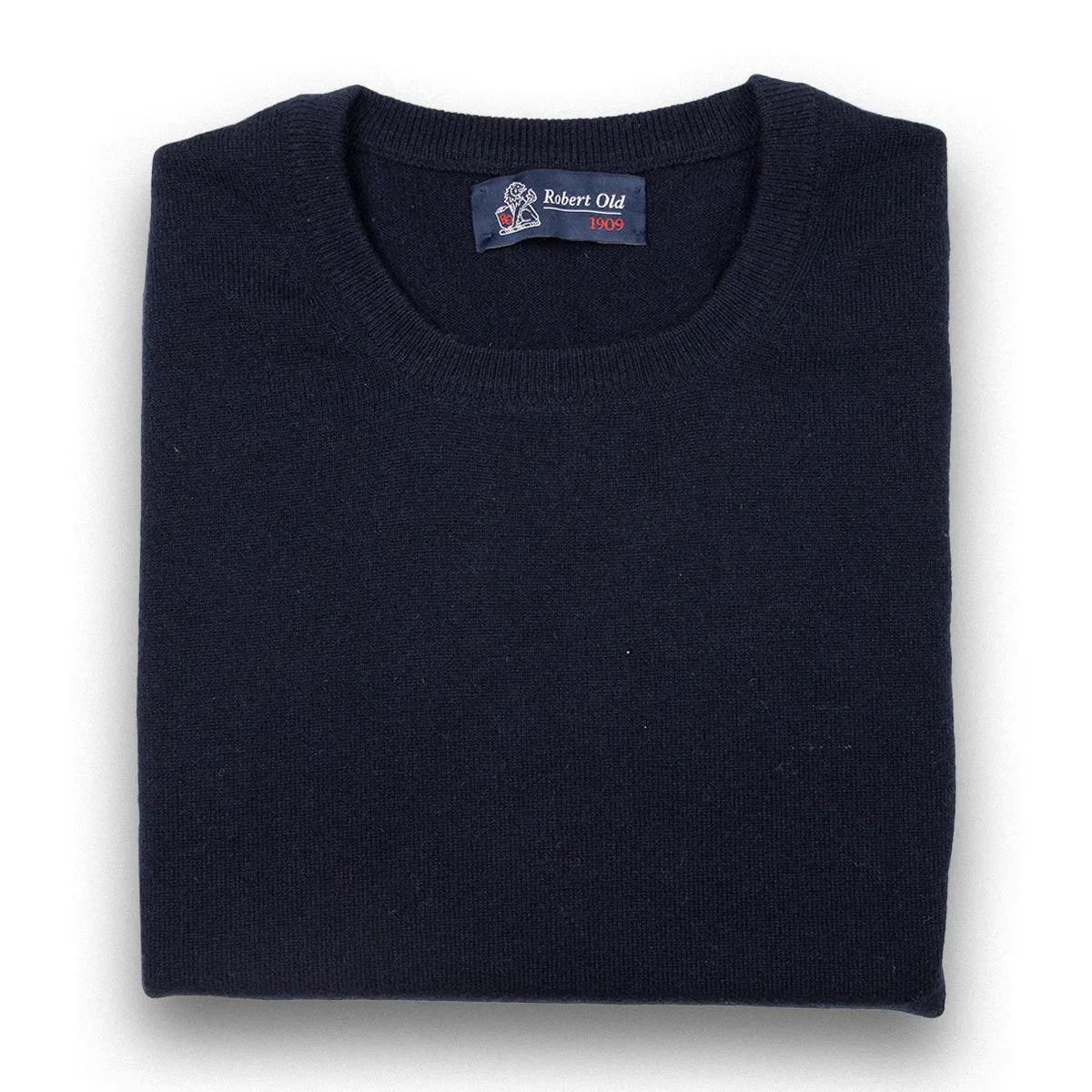 Dark Navy Highclere Cashmere Crew Neck Sweater