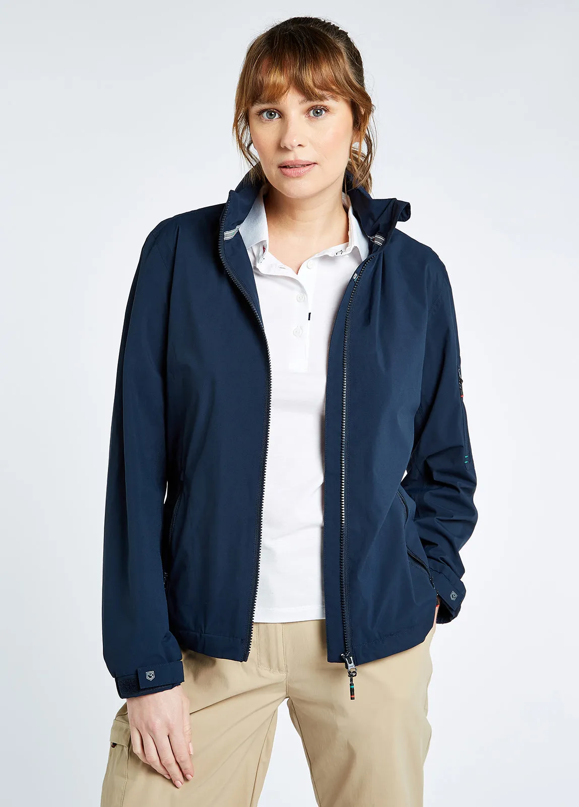 Dubarry Womens Livorno Fleece-lined Crew Jacket Navy