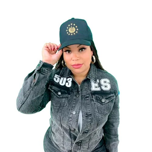 El Salvador Premium Black Denim Jackets with Embroidered Logos - Unisex