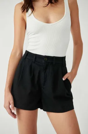 Free People Billie Chino Short in Black