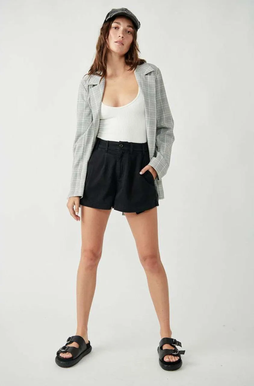 Free People Billie Chino Short in Black