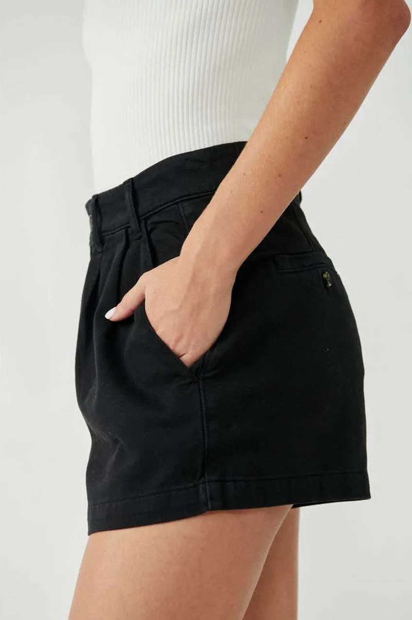 Free People Billie Chino Short in Black