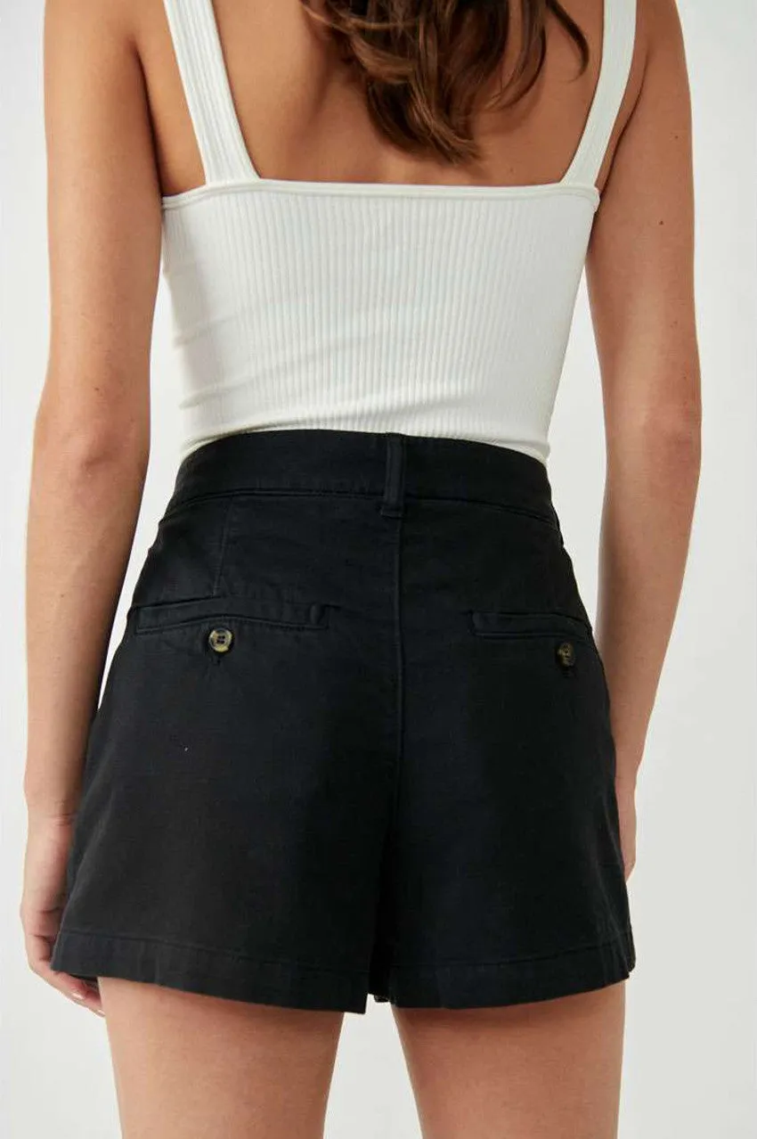 Free People Billie Chino Short in Black