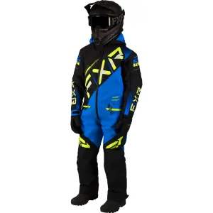 FXR Child CX Snowmobile Monosuit Black/Blue/HiVis