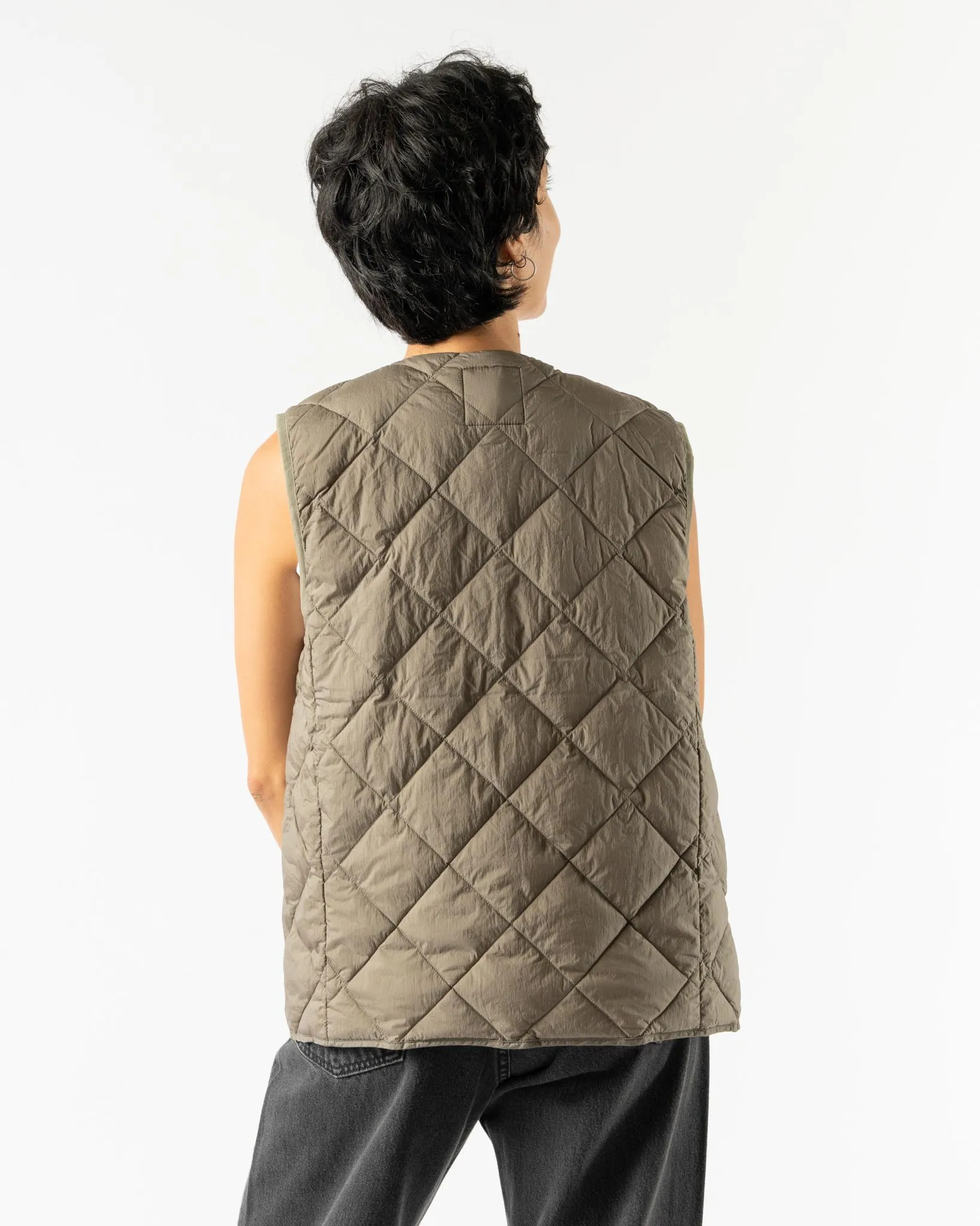 Gramicci Inner Down Vest in Stone Grey