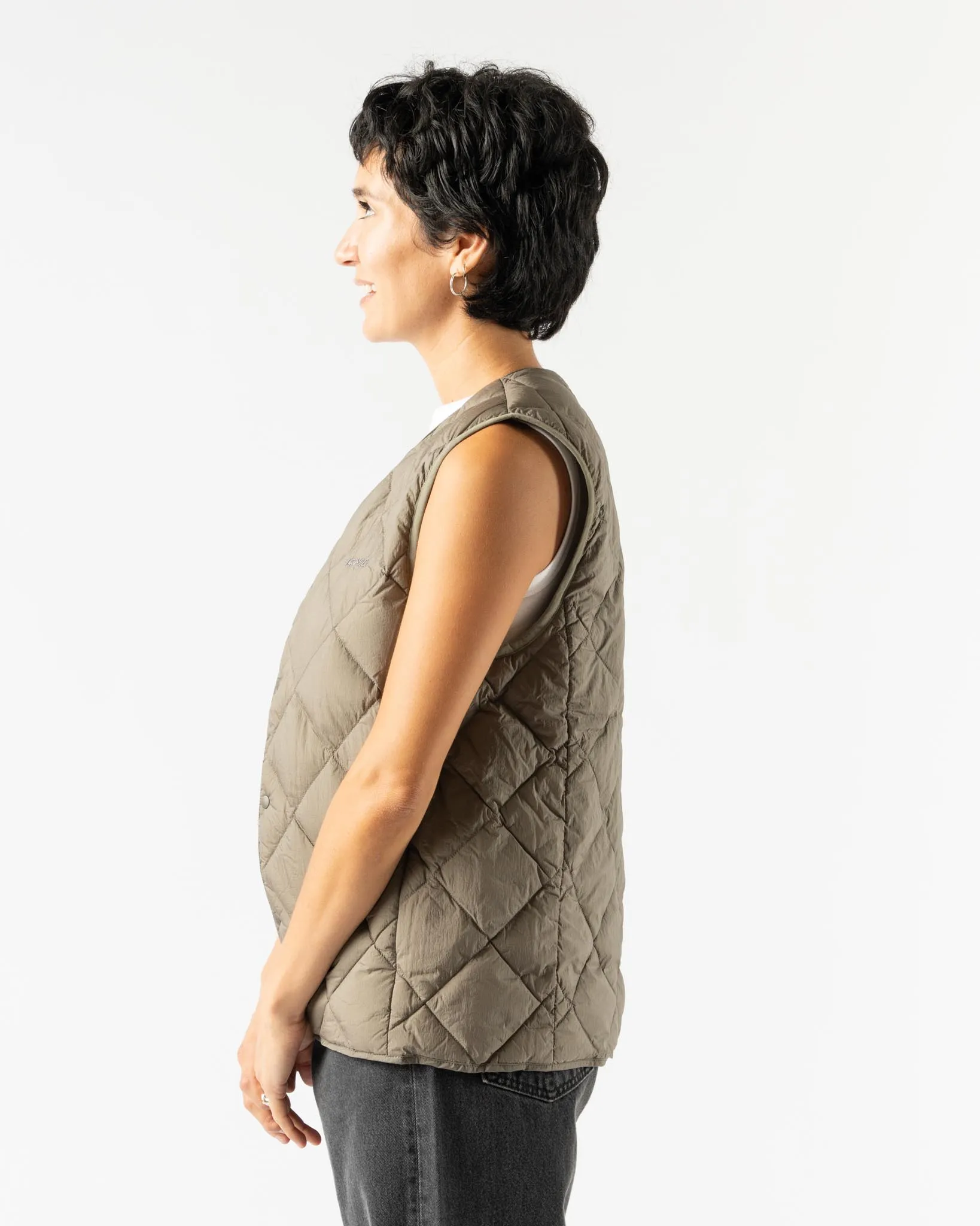 Gramicci Inner Down Vest in Stone Grey