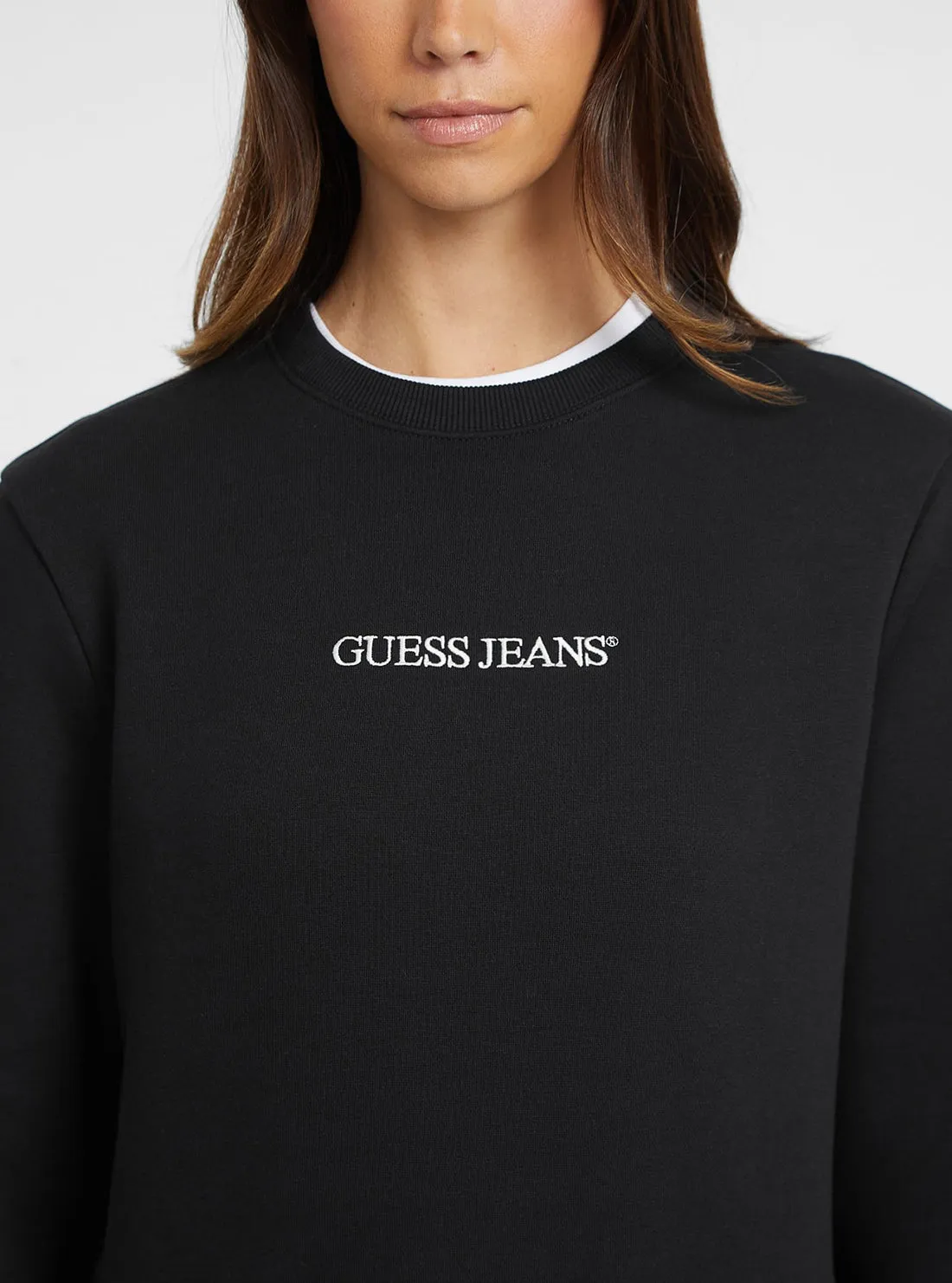 Guess Jeans Black Logo Jumper