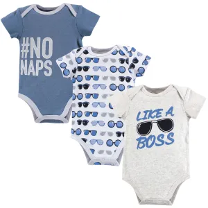 Hudson Baby Cotton Bodysuits, Like A Boss