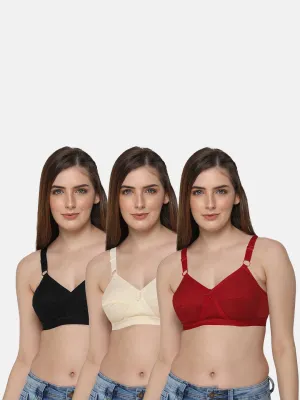 Intimacy Full-Figure Def-Bra Combo Pack – Comfortable and Supportive Bras for Curvy Women (C70)