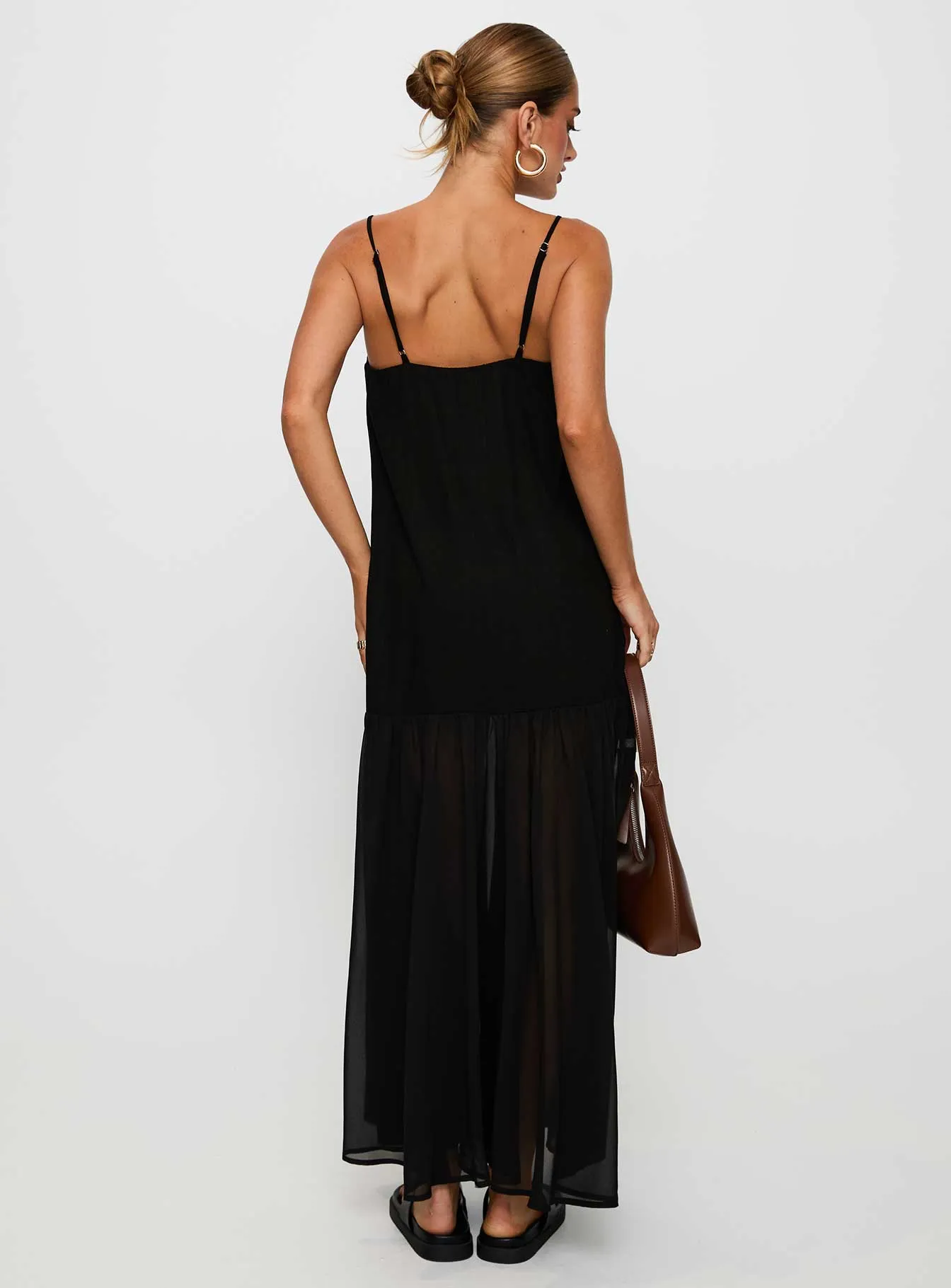 Iskra Drop Waist Maxi Dress Black