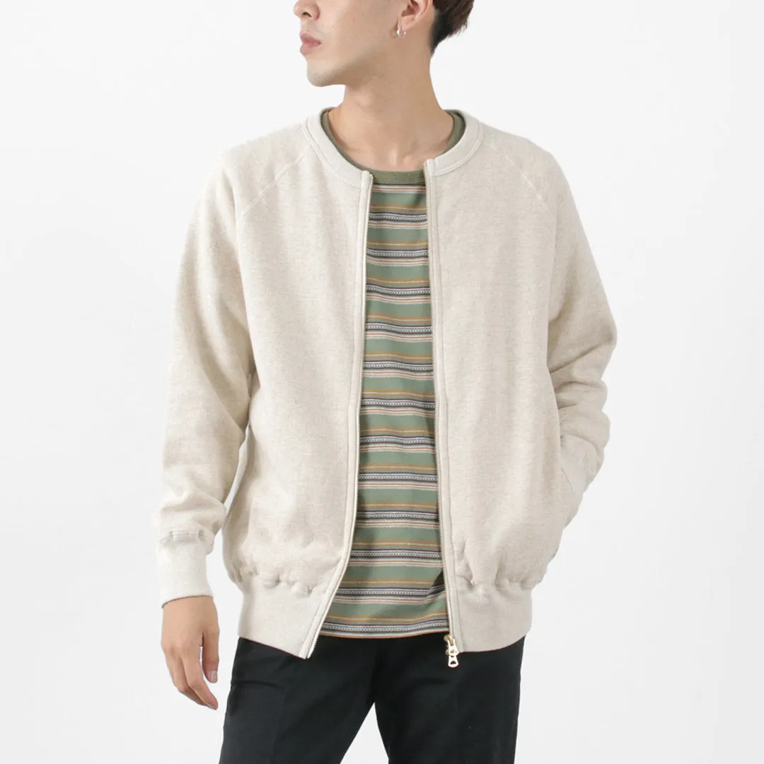 KEPANI / Crew Neck Full Zip Sweat Jacket