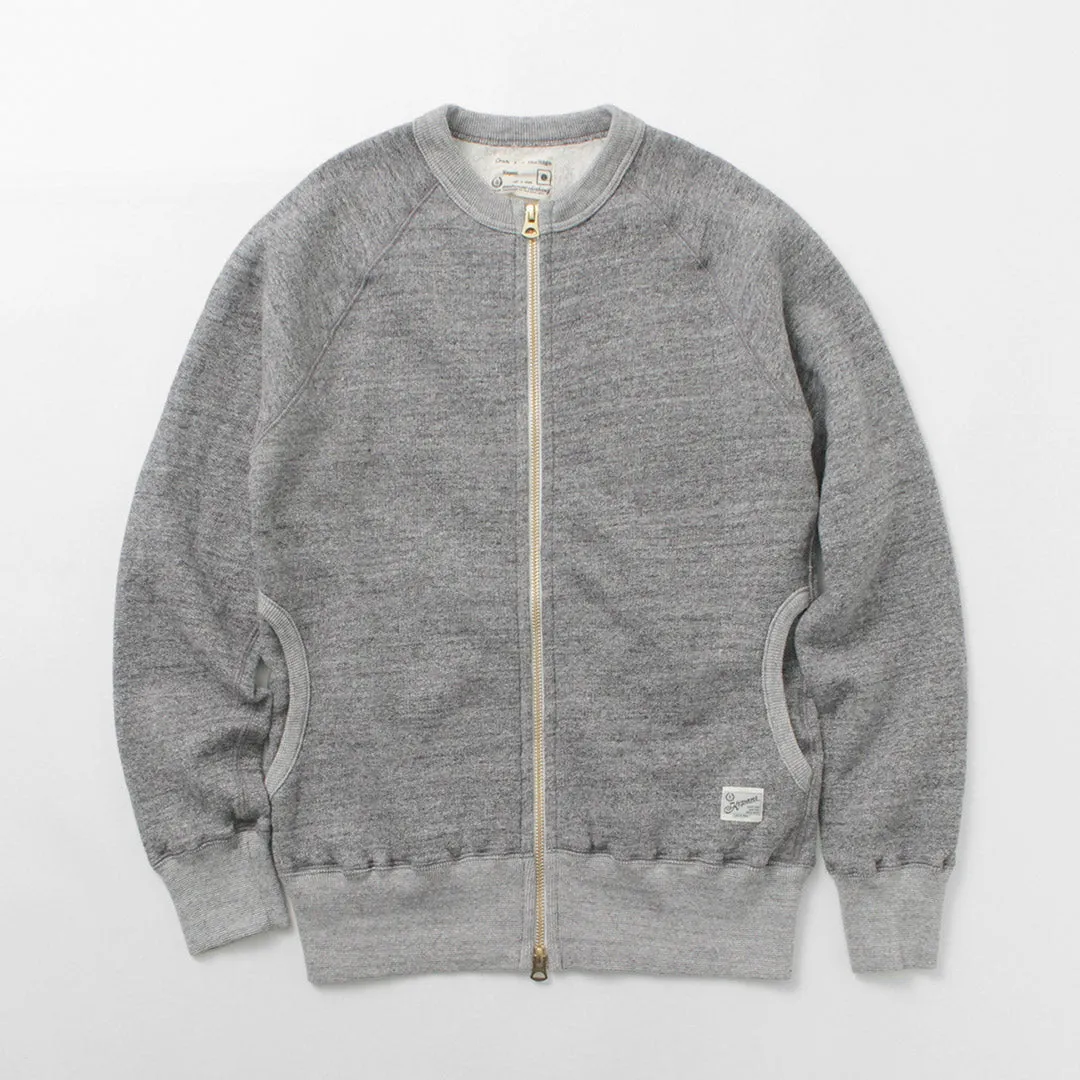 KEPANI / Crew Neck Full Zip Sweat Jacket