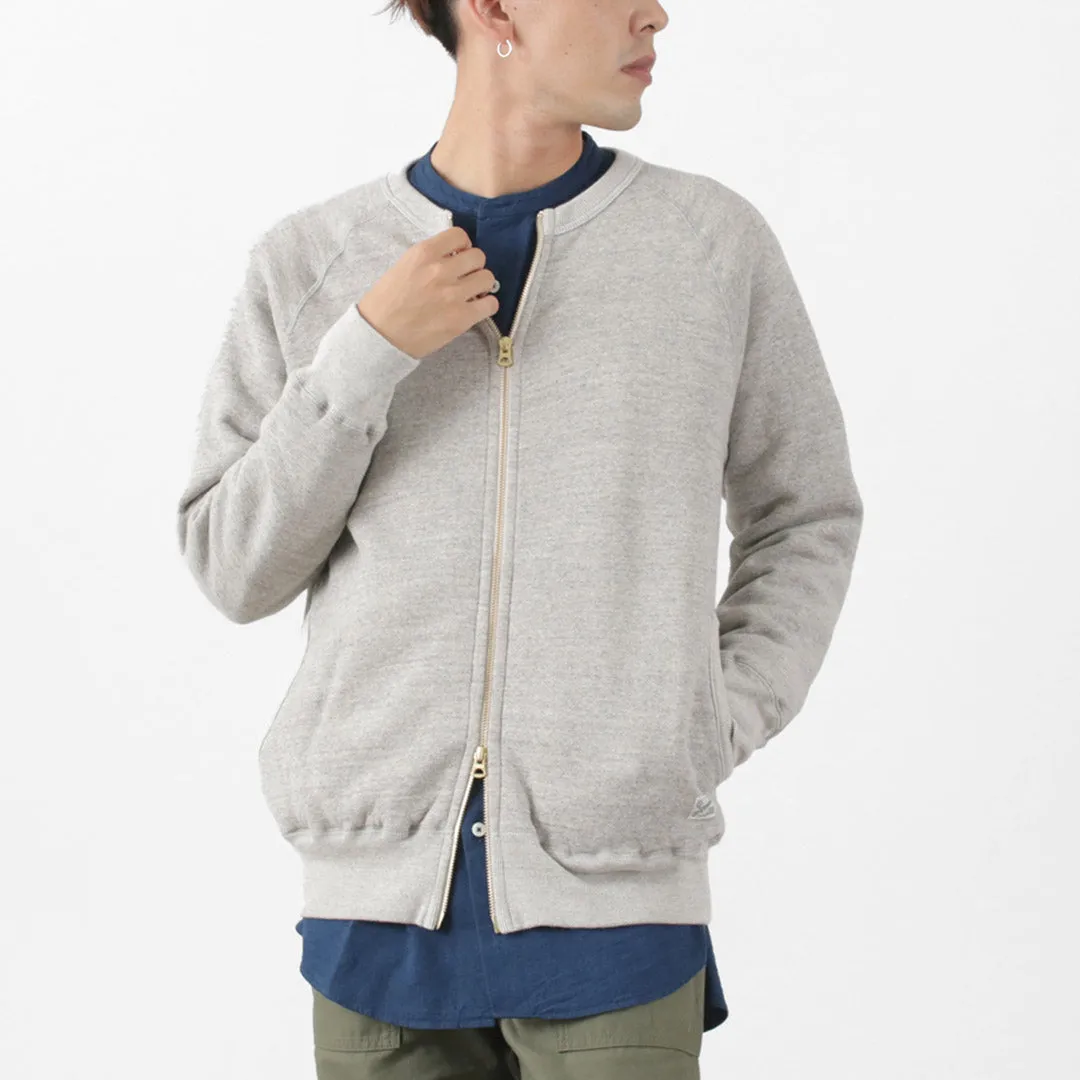 KEPANI / Crew Neck Full Zip Sweat Jacket