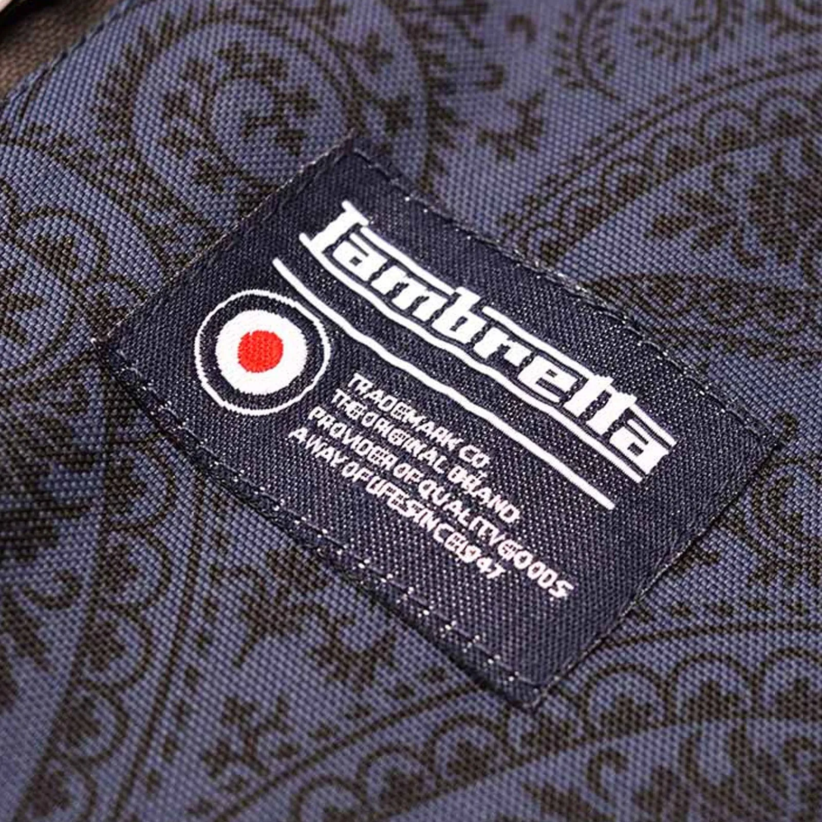 Lambretta Mens All Over Paisley Print Jacket - Navy