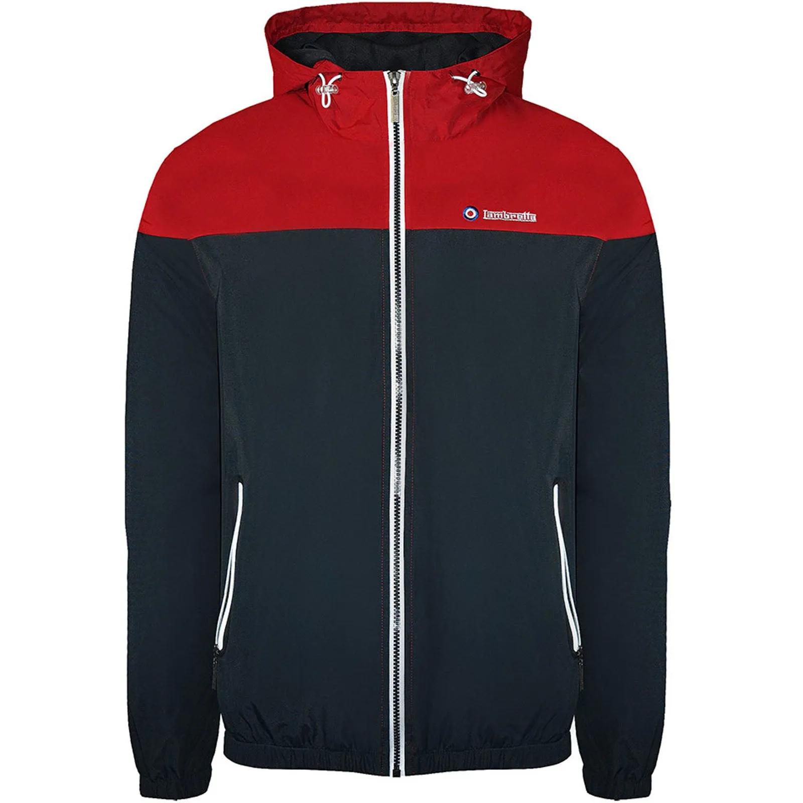 Lambretta Mens Colourblock Full Zip Windbreaker Jacket