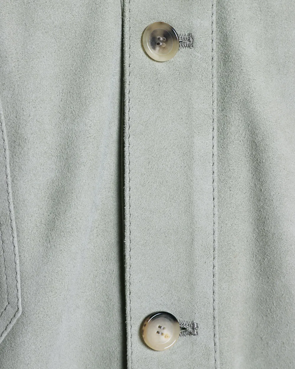 Light Sage Green Soft Suede Overshirt