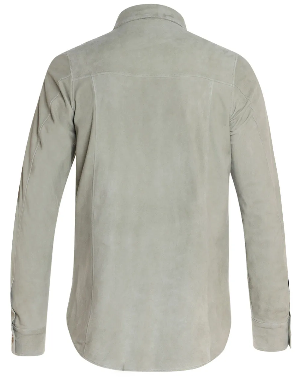 Light Sage Green Soft Suede Overshirt