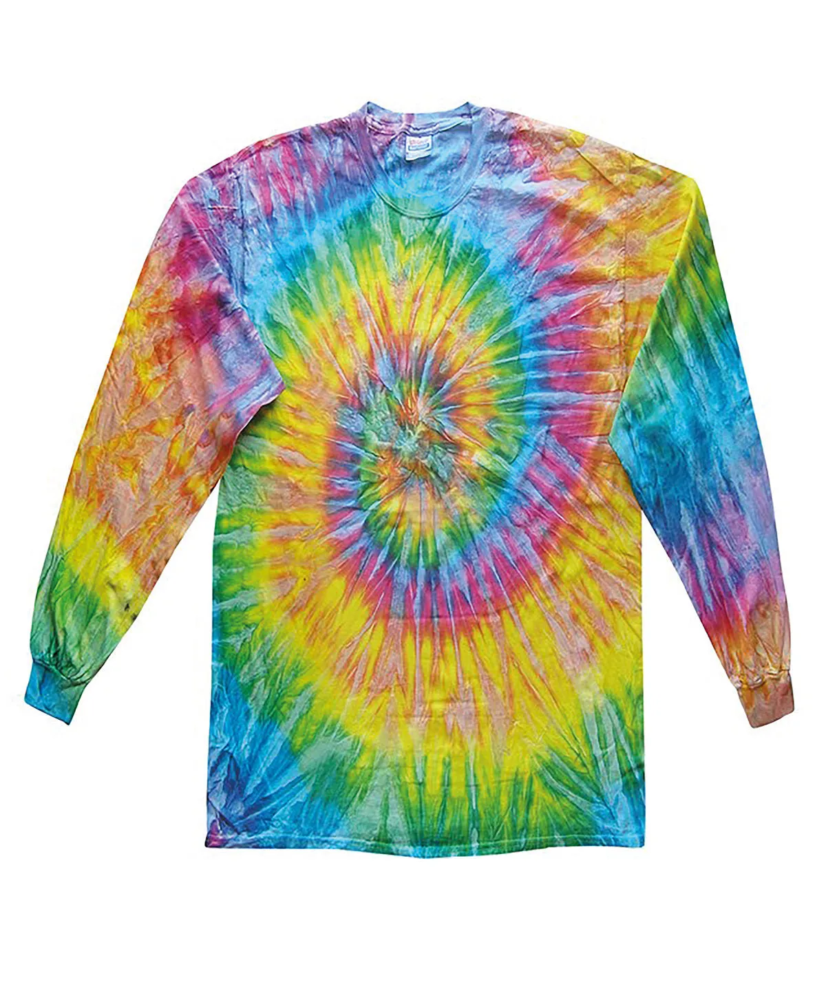 Long sleeve tie-dye T | Rainbow