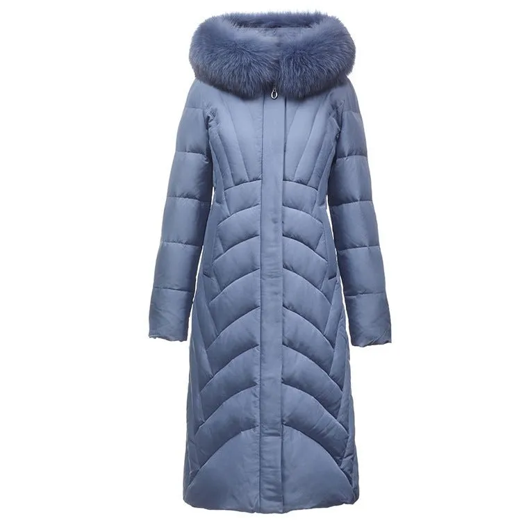 Luxy Moon Real Fox Fur Hood Puffer Coats For Women