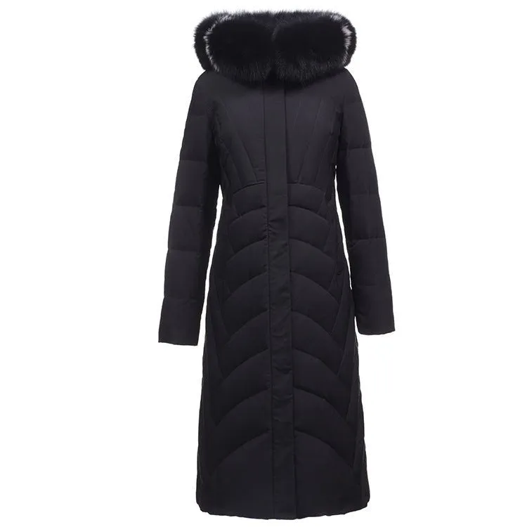 Luxy Moon Real Fox Fur Hood Puffer Coats For Women