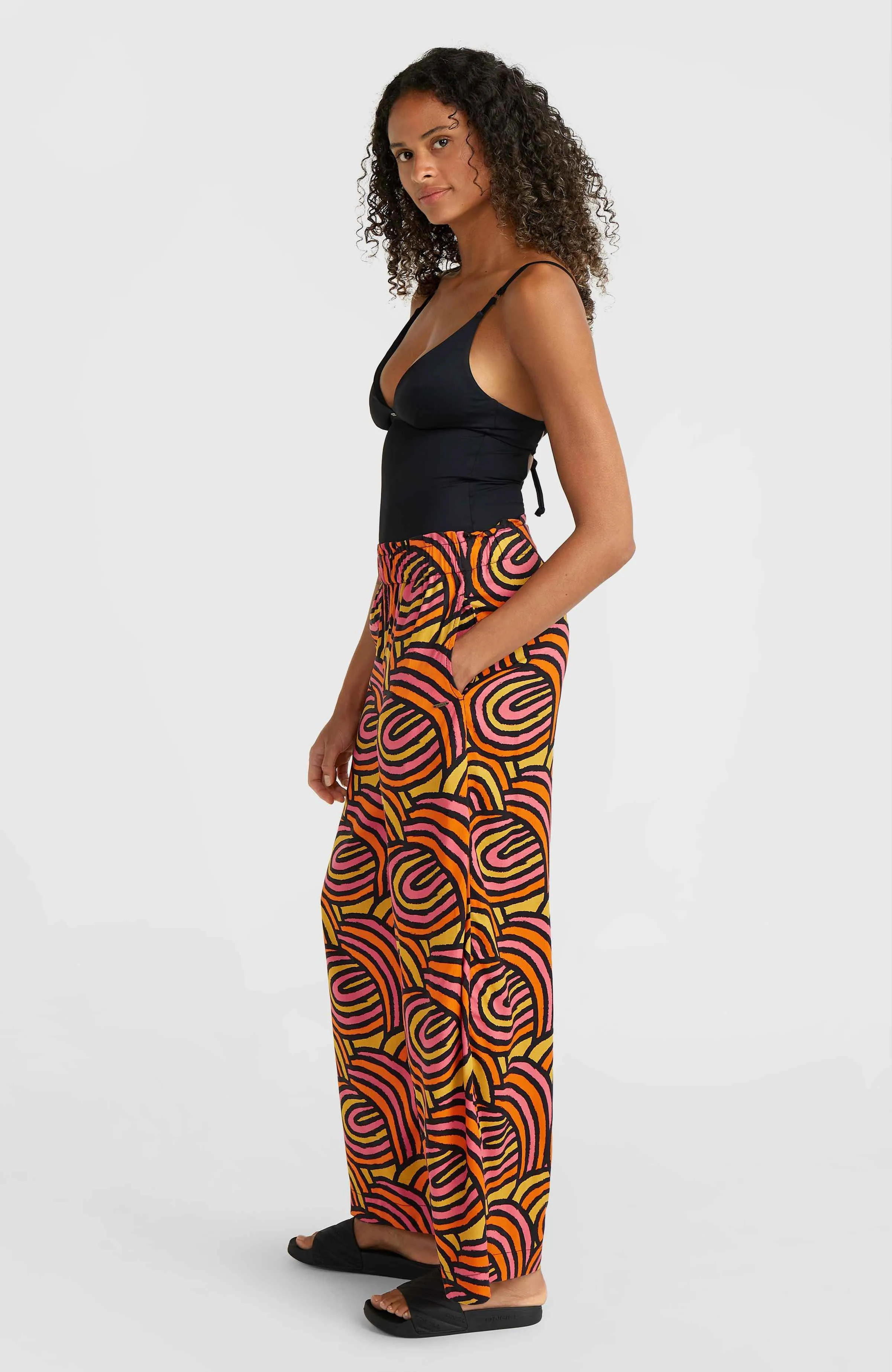 Malia Beach Pants | Orange Rainbow Stripe