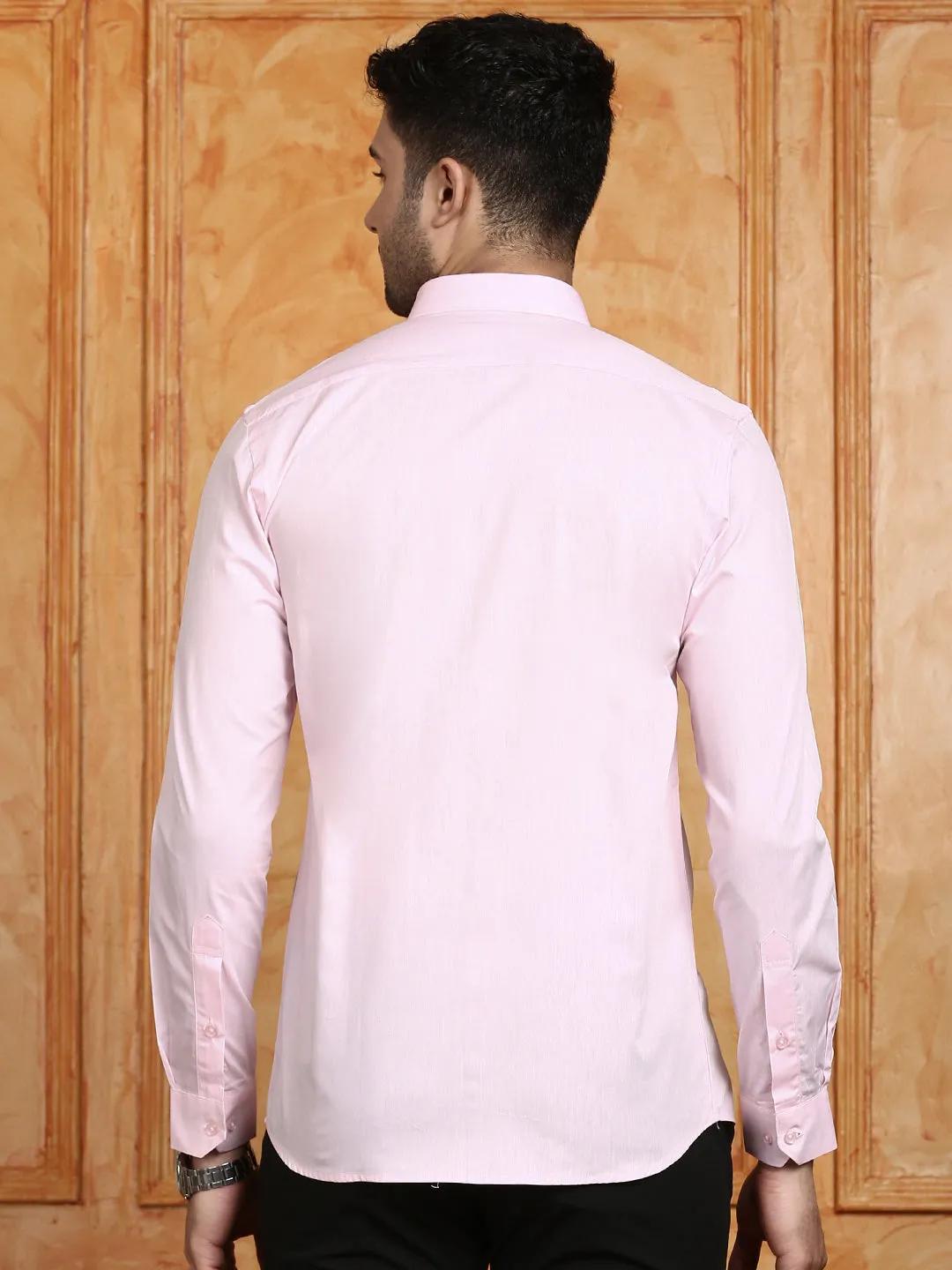 Men 100% Cotton Shirt Light Pink G115