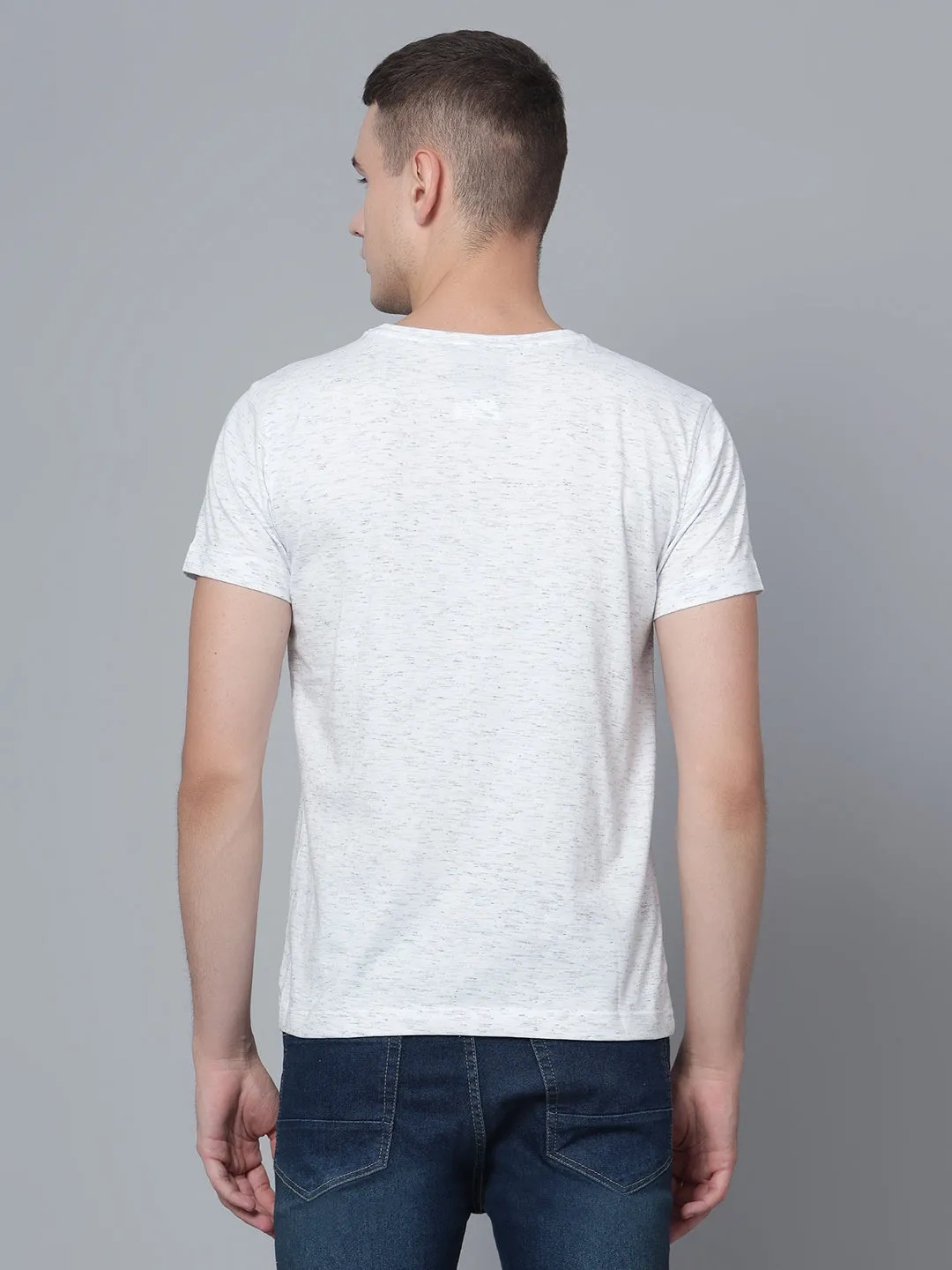 Men Ecru Mélange T-Shirt