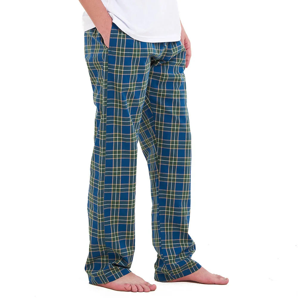 Men summer pant checkered olive x Petroleum