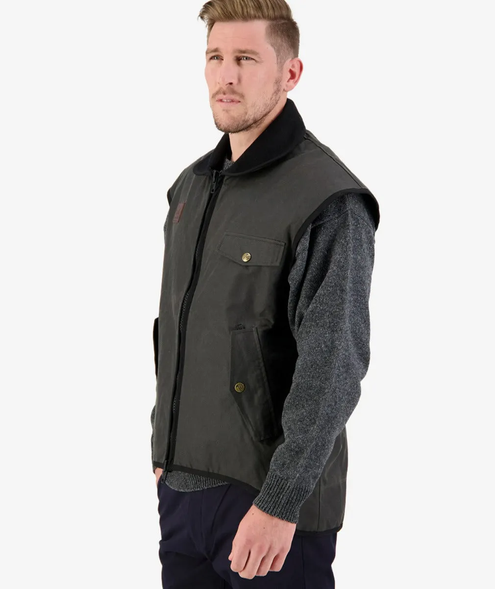 Men's Levels Oilskin Vest with Cotton Lining