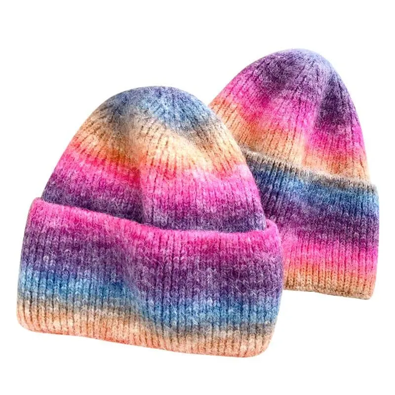 Ombre Stripe Beanie