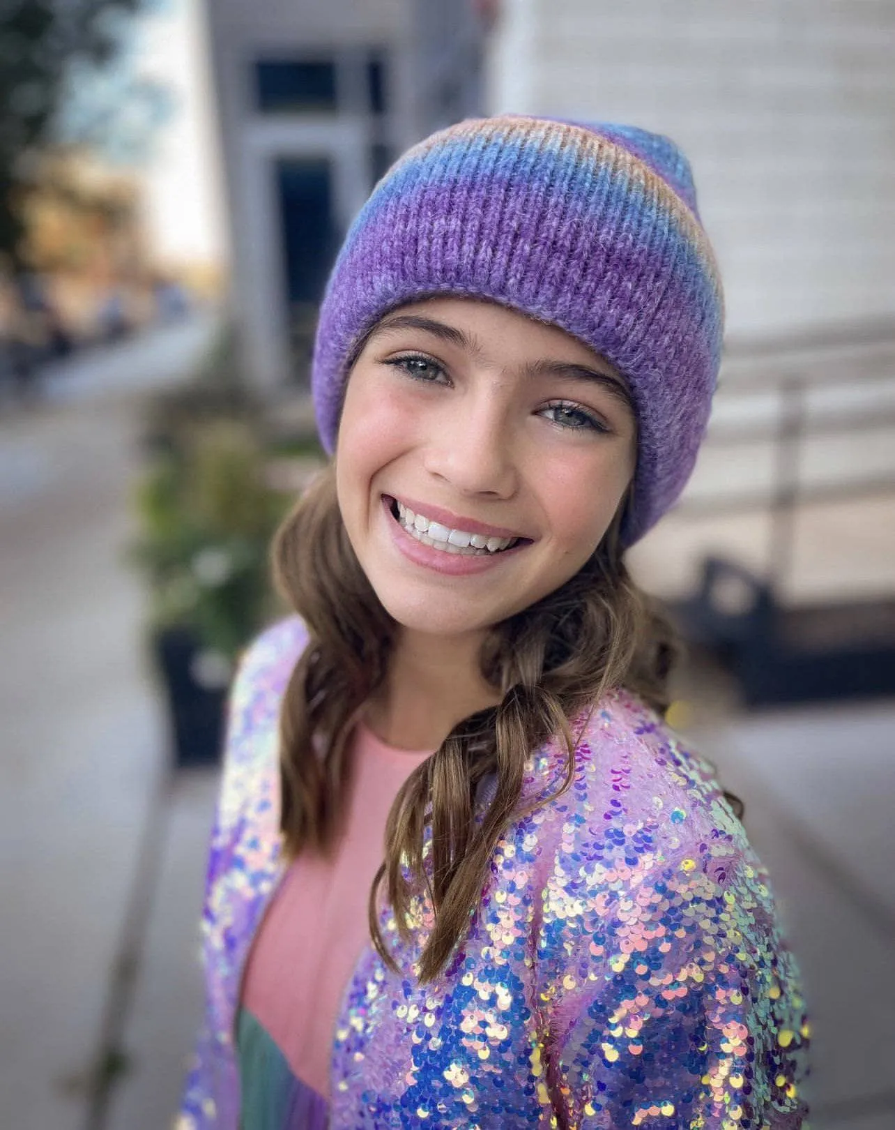 Ombre Stripe Beanie