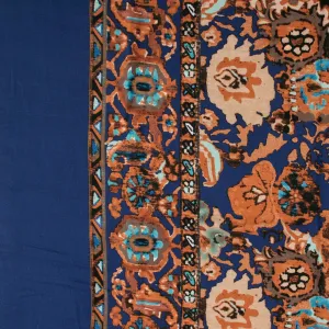 Rayon Twill - BOHO - Abstact border - Blue