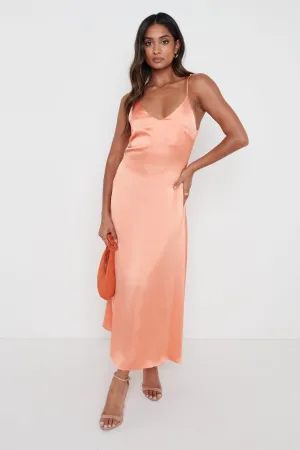 Teegan Relaxed Cami Dress - Tangerine