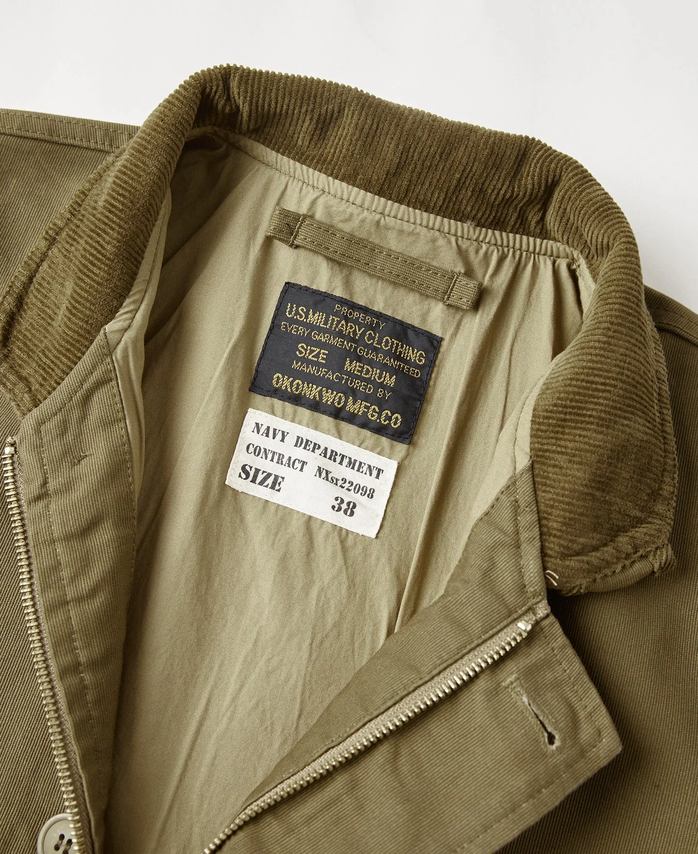 USN N-1 Deck Jacket (Unlined) - Olive