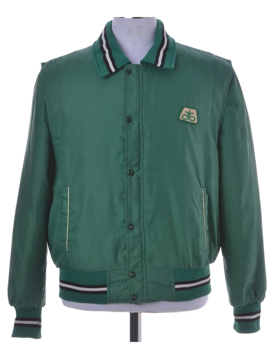 Vintage Team Jacket Green With Quilted Lining