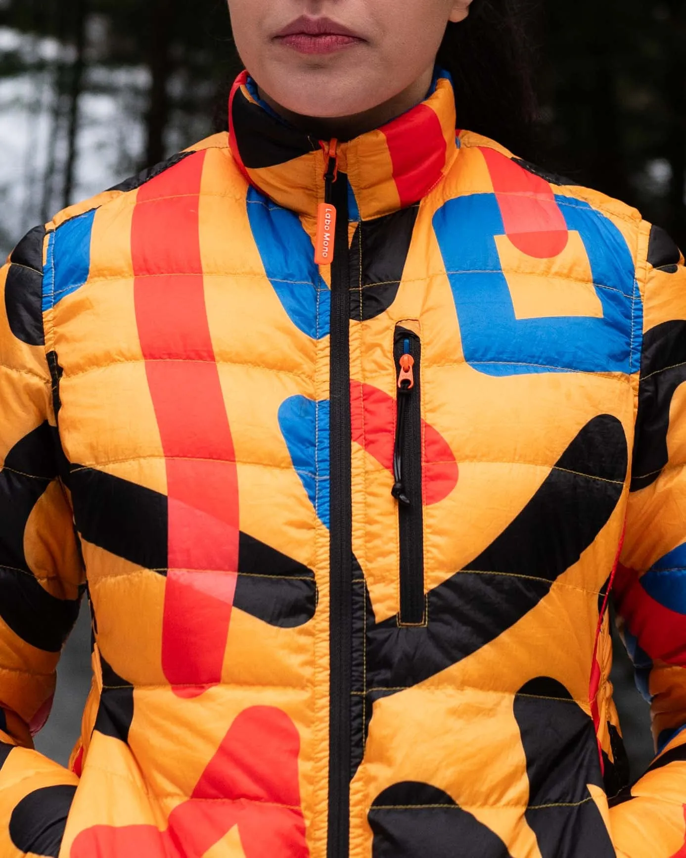 Women's Puffer-Puffer Jacket — Fizzy Yellow & Blue